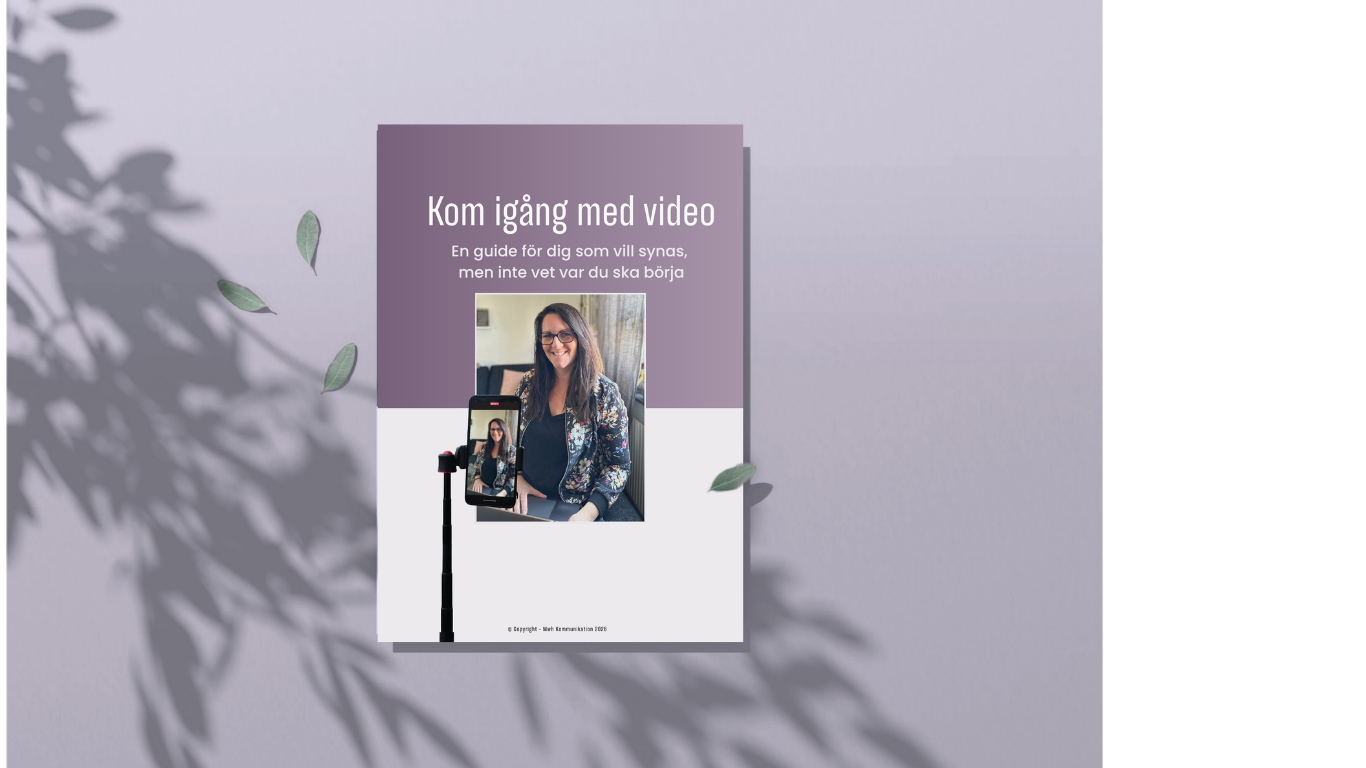 Ett bord med en A4 somvisar en framsida på en pdf 